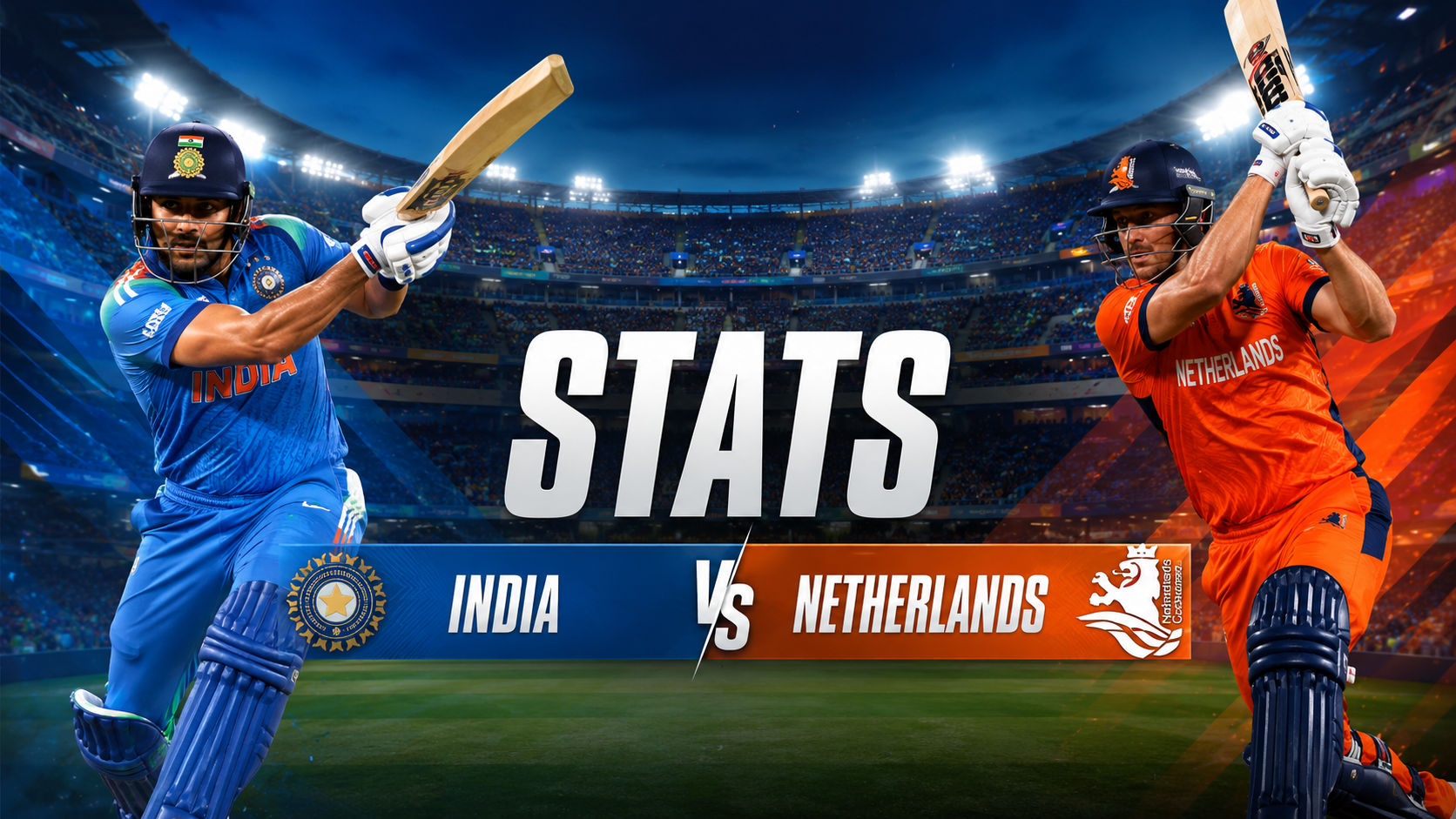 India National Cricket Team vs Netherlands National Cricket Team Stats