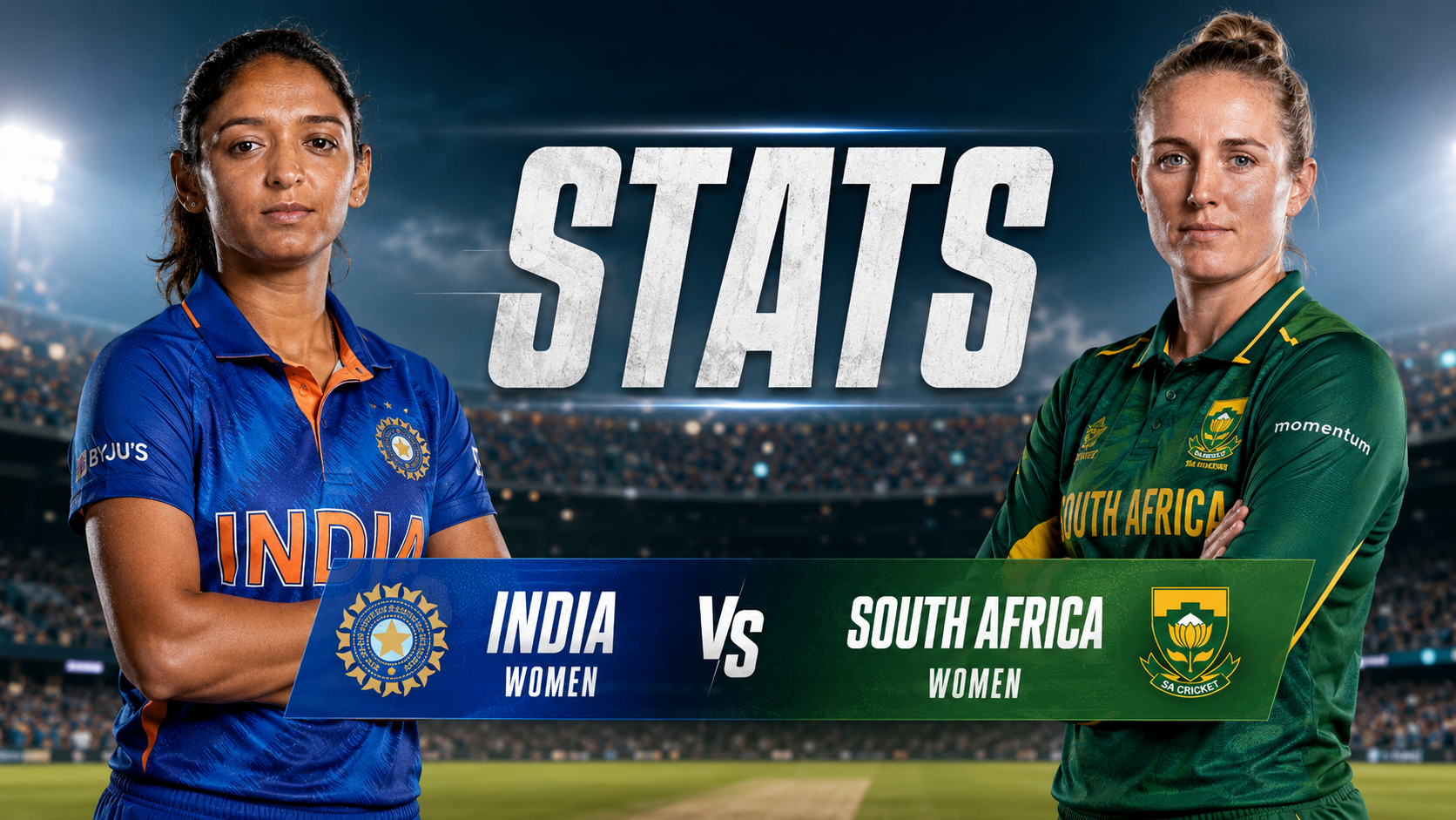 India Women’s National Cricket Team vs South Africa Women’s National Cricket Team Stats 