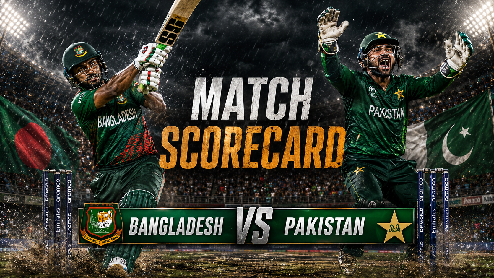 Bangladesh National Cricket Team Vs Pakistan National Cricket Team Match Scorecard
