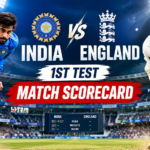 India National Cricket Team Vs England Cricket Team Match Scorecard 1st Test